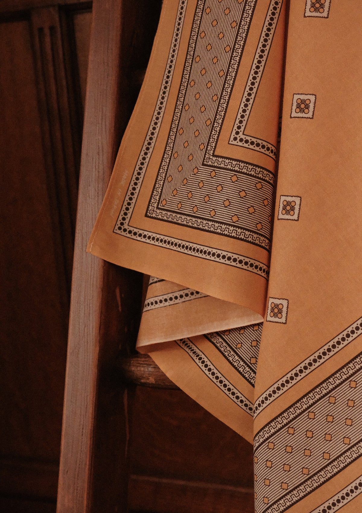 'Canyon Gold' 100% Cotton Selvedge Bandana - #8