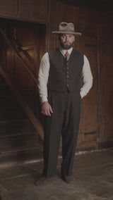 Hawthorne Clark Trousers - Farriers Black Linen