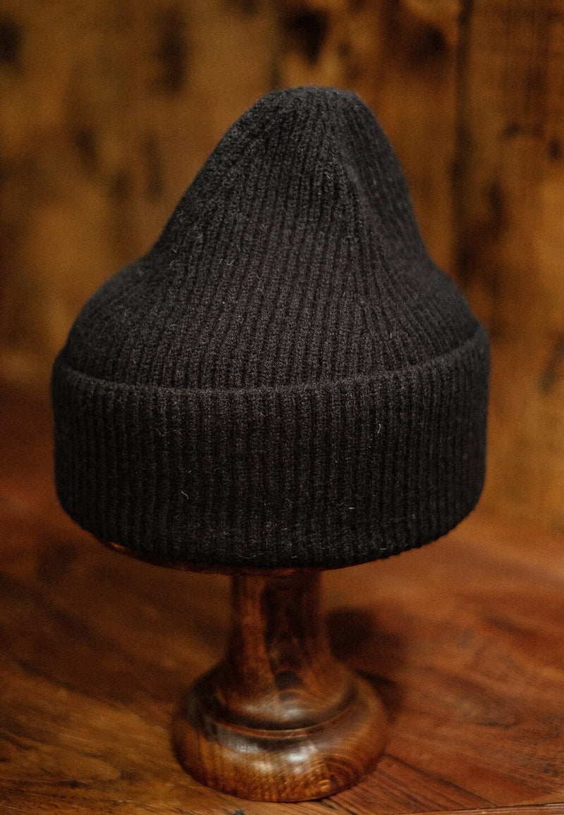 Lambswool Beanie Hat - Black