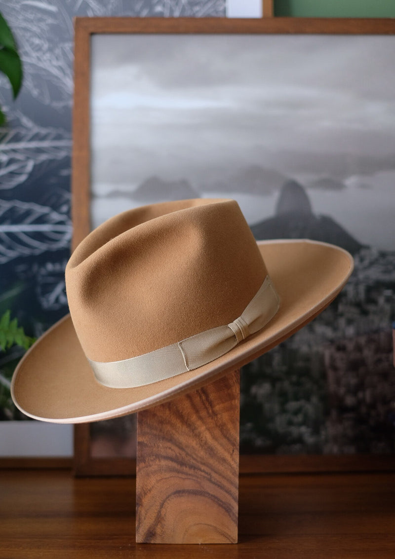 Barstow Wide Brim Fedora - Sand