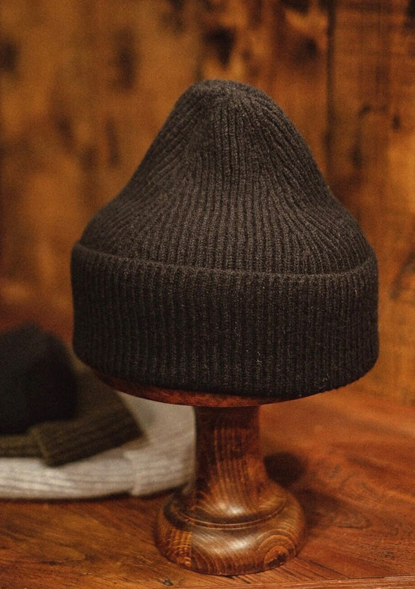 Lambswool Beanie Hat - Black