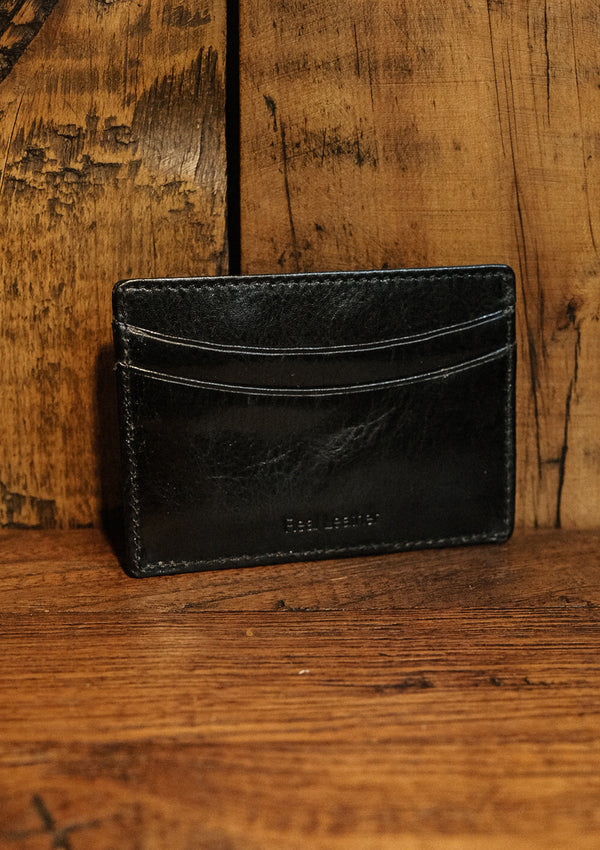 Card Wallet - Black Leather