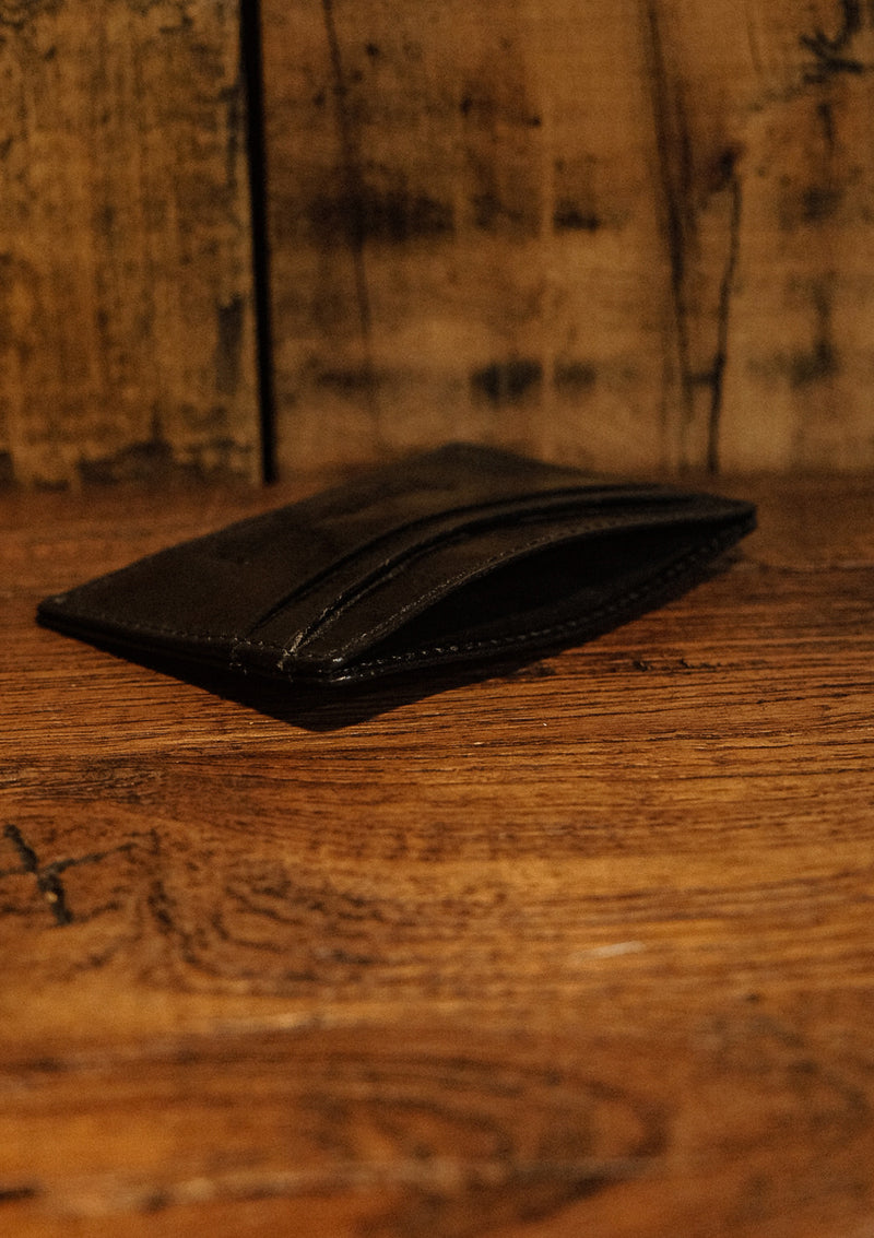 Card Wallet - Black Leather