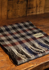 Wool Scarf - Blue Check