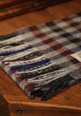 Wool Scarf - Blue Check