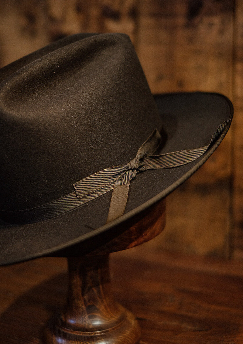 Burbank Rancher Hat - Open Crown - Black