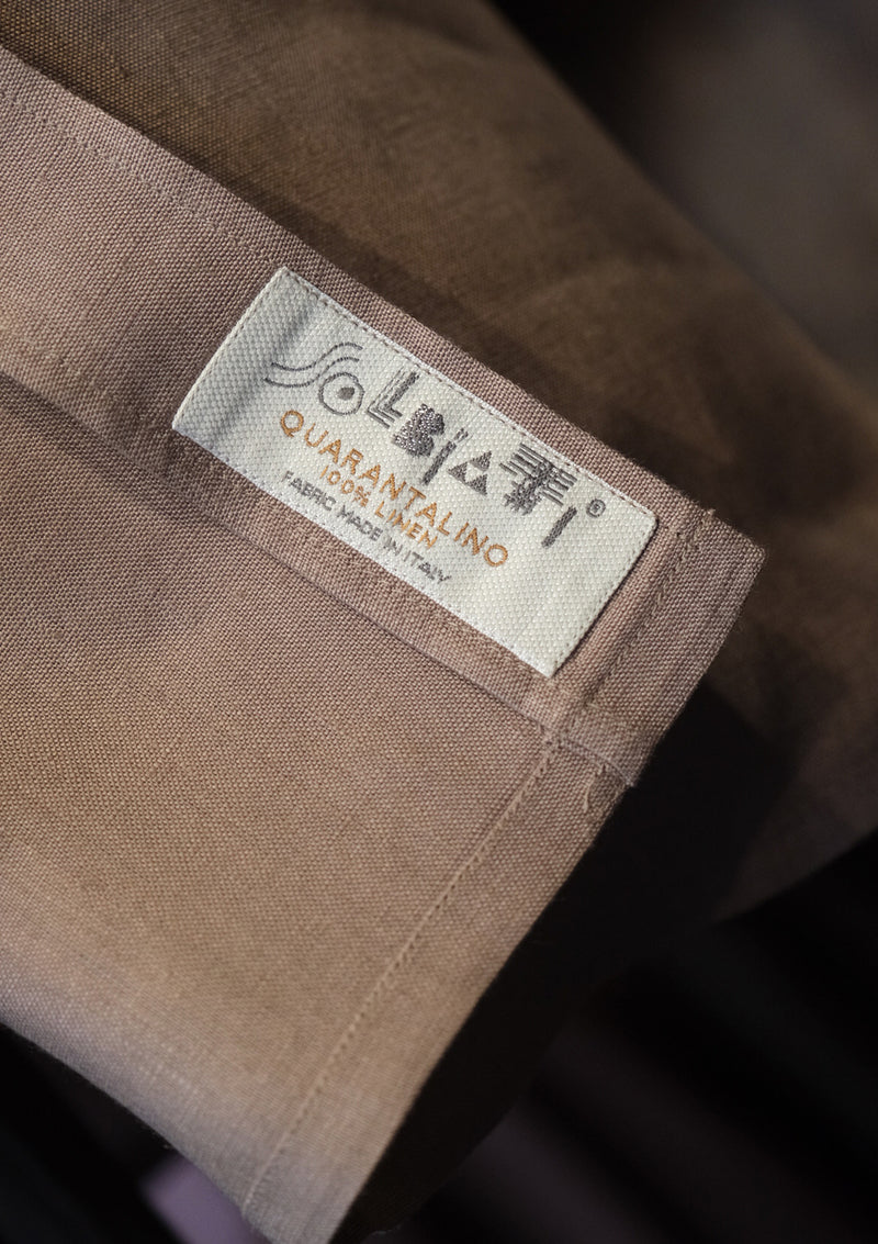 Short Sleeve Linen Board Shirt - Clay Brown
