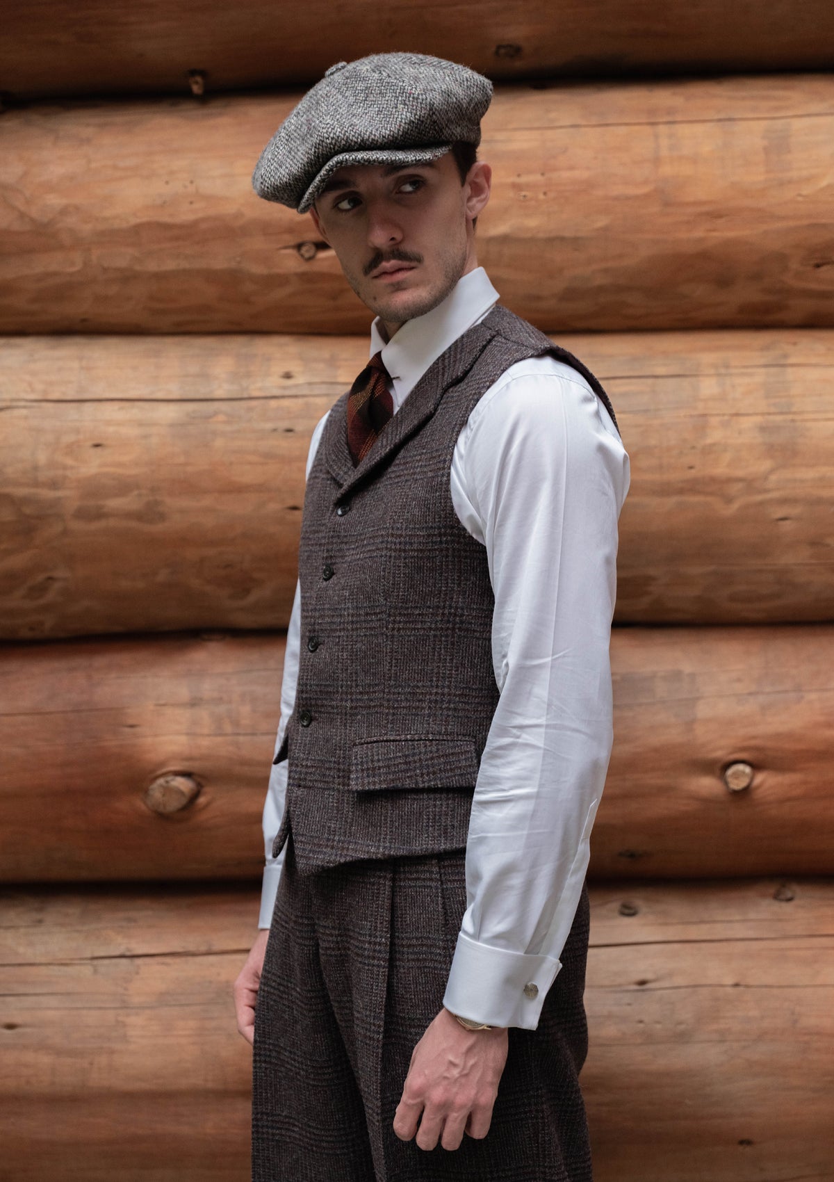 Brockman Waistcoat - Cobble Check Tweed – Thomas Farthing London