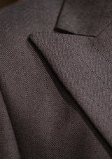 Brockman Jacket  - Navy Diamond Weave Wool