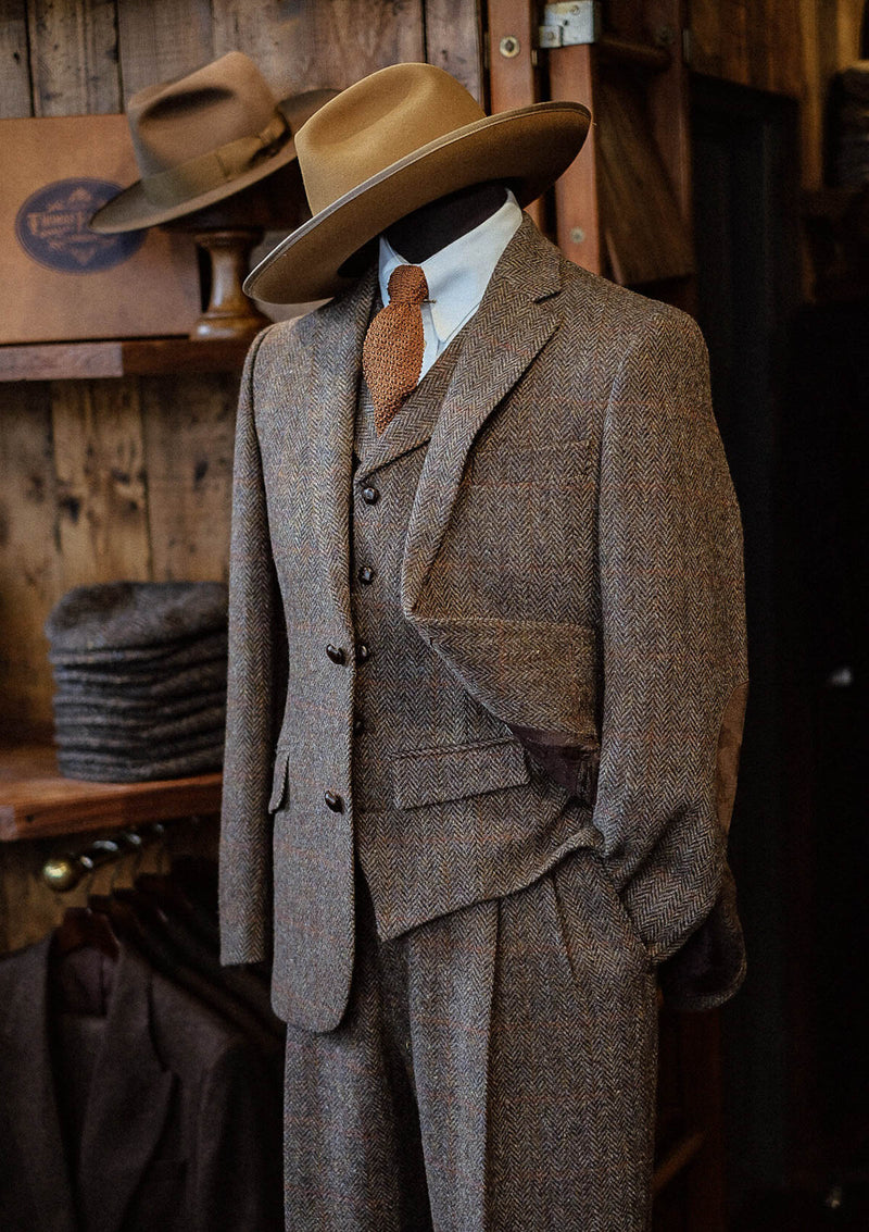 Edison Harris Tweed Jacket - Brown Check