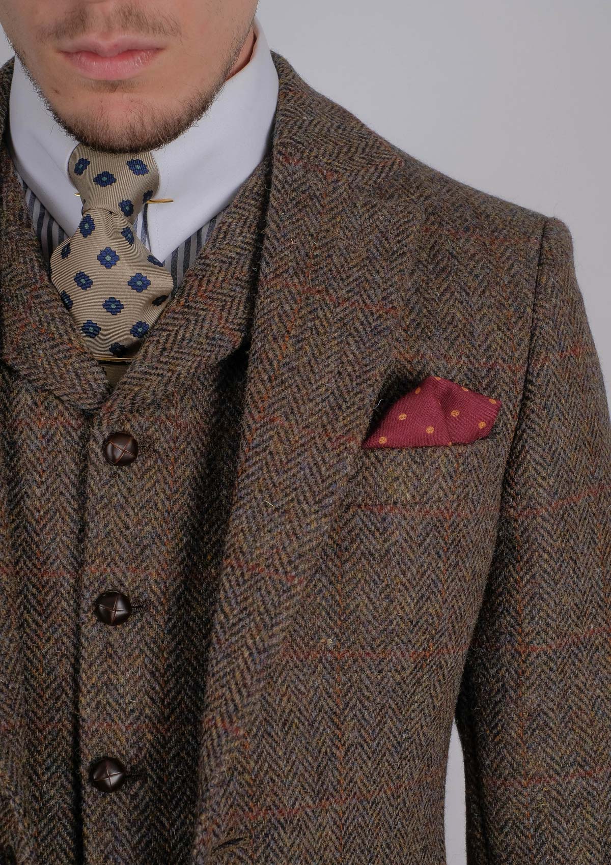 Edison Harris Tweed Jacket - Brown Check – Thomas Farthing London