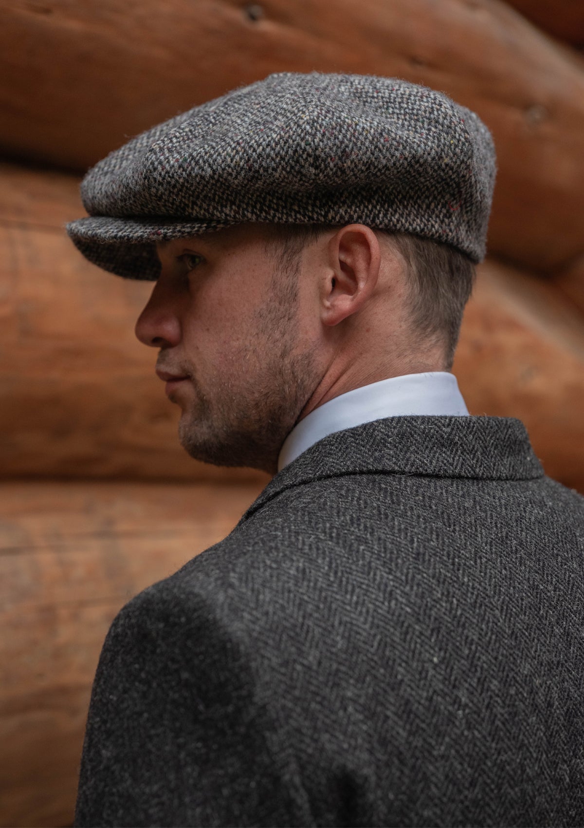 Edison Harris Tweed Jacket - Charcoal Herringbone – Thomas