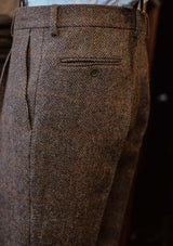 Edison Harris Tweed Trousers - Brown Check