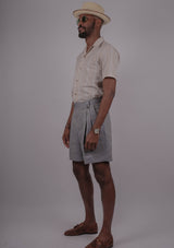 Gene Shorts - Light Blue Herringbone