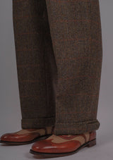 Edison Gene Harris Tweed Trousers - Brown Check