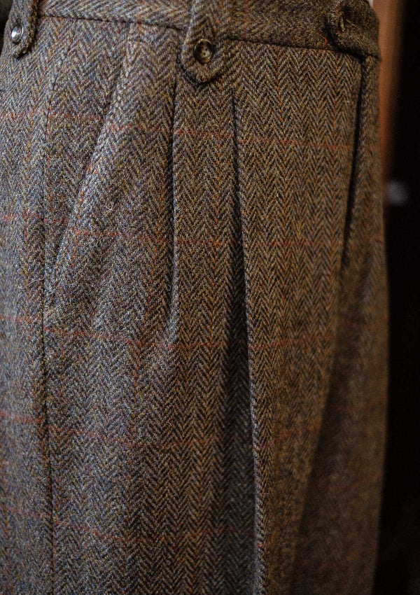 Edison Gene Harris Tweed Trousers - Brown Check