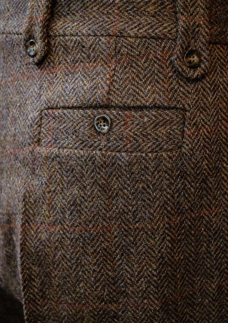 Edison Gene Harris Tweed Trousers - Brown Check