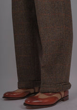 Edison Gene Harris Tweed Trousers - Brown Check