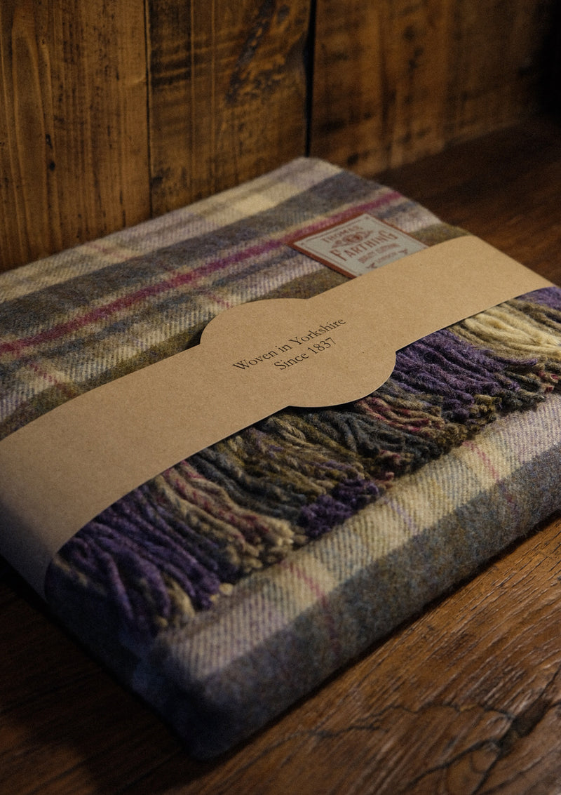 Super-soft Wool Bothy Throw - Glen Coe Heather