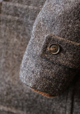 Mallory Long Pure Wool Duffle Coat - Charcoal