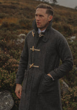 Mallory Long Pure Wool Duffle Coat - Charcoal