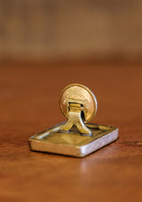 Original 1880's Gold "T" Buttonhole Pin - Boxed