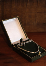 Original 1930's Tie Slide with Coil Detail Chain - Boxed