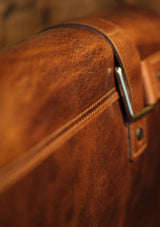 Luxury Saddle Leather Satchel - Tan